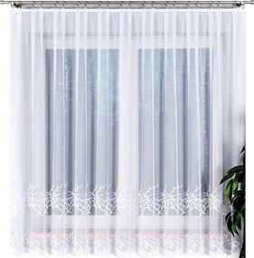 Bakaro Jacquard mintás függöny 23297 magasság 180cm, fehér színben (méterenként)