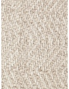 Krémszínű-elefántcsont színű kézi szövésű gyapjúkeverék futószőnyeg 80x200 cm Majoli – Elle Decoration