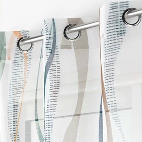 Fehér-kék átlátszó függöny 140x280 cm Lisana – douceur d'intérieur