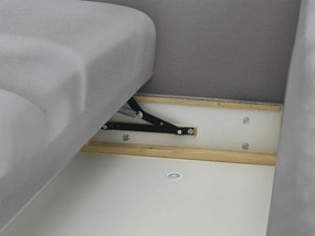 Szürke kinyitható-tárolóhelyes kanapé 265 cm Ezechiel – Bobochic Paris