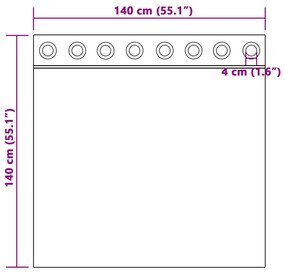 bársony függönyök 2 db grommettel krém 140x140 cm