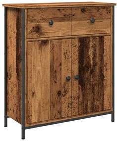 antik fa színű szerelt fa tálalószekrény 70 x 30 x 80 cm