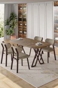 Axton étkezőgarnitúra, atlanti fenyő-cappuccino, 168 cm – TR240CHR2710