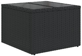 4 részes Kert Bútor Szett Párnákkal Barna Poli Rattan