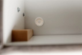 Boxspring típusú ágy 180x200, szürkésbarna taupe, FERATA TV KOMFORT