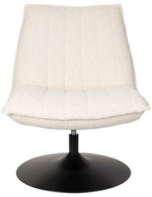 Fehér buklé fotel Jax – White Label