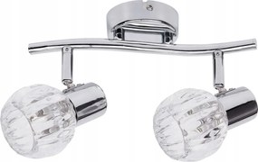 Mennyezeti fali lámpa dupla króm kristály glamour nappaliba Rabalux