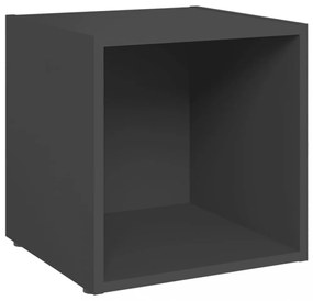 2 db szürke szerelt fa TV-szekrény 37 x 35 x 37 cm