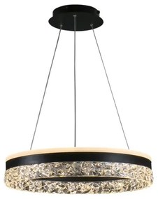 LED dimmelhető csillár zsinóron LED/80W/230V 3000-6500K fekete + távirányítás