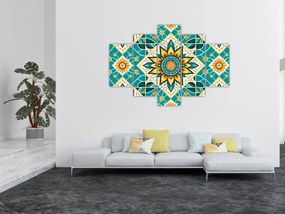Kép - Türkiz minta (150x105 cm)
