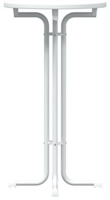 fehér étkezőasztal szerelt fa és acél Ø60x110 cm