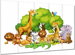 Vászonkép 100x70 Vidám állatkák csapata