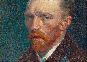 Üveg kép -  Vincent van Gogh, Self-Portrait, reprodukciók (70x50 cm)