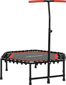 SPORTNOW Fitness Trambulin 114x114x132 cm Rugalmas Ágy Fitnessz Állítható 3 Szintű Fogantyúval Acél Keret Lábody Edzéshez Otthon Irodában Fitneszterem