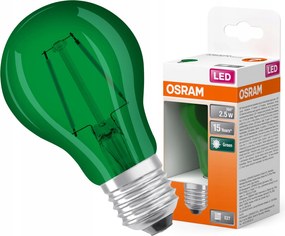 Led izzó A60 E27 2.5W 7W 45lm 7500K Zöld 300° Star Decor Osram