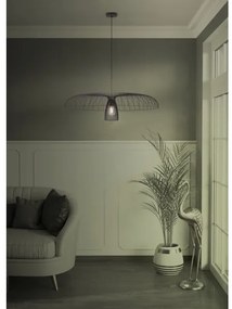 Eglo 390217 - Csillár zsinóron CHAMPERICO 1xE27/60W/230V 98,5 cm fekete