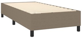 tópszínű szövet rugós és LED-es ágy matraccal 100x200 cm
