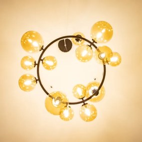 Brilagi - LED Csillár zsinóron MILLA 15xG9/3W/230V fényezett króm/arany