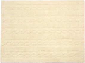 Lorena Canals Trenzas Soft Vanilla pamut szőnyeg 80x120 cm kézzel készített