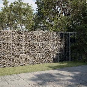 horganyzott vas gabion kosár fedéllel 300 x 50 x 150 cm