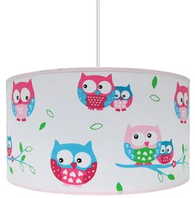 Gyerek csillár OWLS 1xE27/60W/230V fehér