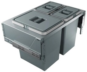 Szürke műanyag szelektív beépíthető szemetes 42 l Block U-Sink 2.0 – Elletipi