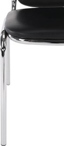 Szék tárgyalóterembe, fekete textilbőr, ZEKI