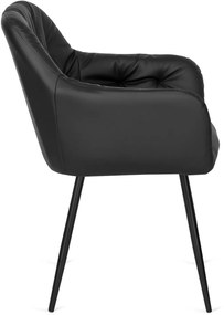 Fekete Eco-bőr Étkezőszék. NICO