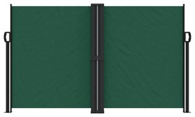 sötétzöld behúzható oldalsó napellenző 140 x 1000 cm