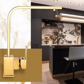 Gamma Moon, szabadon álló mosogató csaptelep, arany fényes, GMA-BNK-GD