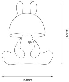 LED Dimmelhető gyermek érintős kislámpa FANCY LED/2,5W/3,7V fekete/piros