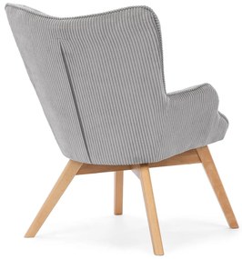 Szürke kordbársony fotel Niko – Ropez