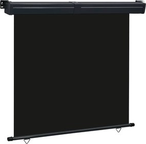 vidaXL fekete erkély oldalnapellenző 165 x 250 cm