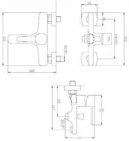 Invena Trend, kád csaptelep pontos kézizuhany készlettel, réz matt, INV-BW-02-014-V