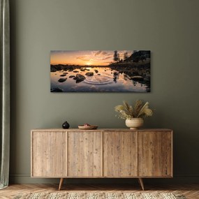 A vízfelület képe naplementekor (120x50 cm)