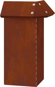 vidaXL Csiga kerítés Rozsdás 13,5 x 13,5 x 25 cm Időjárásálló acél