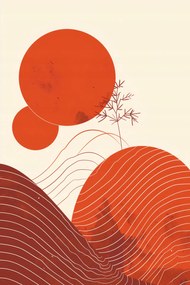 Poszter 40x60cm Meleg piros