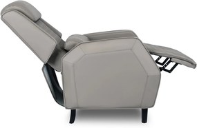 Elegáns Dönthető Relaxfotel Szürke Eco-bőr Kárpittal. VIPER