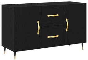 Oldalszekrény Fekete Tölgy 100x36x60 cm Mérnöki Fa