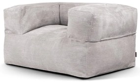 Világosszürke kordbársony babzsákfotel MooG – SLOWDOWN