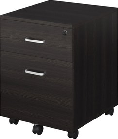 Vinsetto Mobil Irattároló A4-es Dokumentumokhoz Kerekekkel, Zárható Iratfiók 2 Fiókkal és Zárral, 40x45x55.6 cm Wengué | Aosom