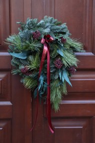 Karácsonyi Koszorú Nemes Jelenfából, 30 cm-es koszorú, Karácsony