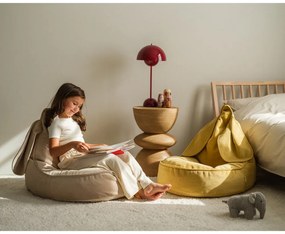 Sárga bársony gyerek babzsákfotel Bunny – Wigiwama