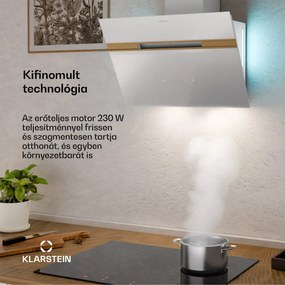 Klarstein Alina páraelszívó, EEK A, Touch, LED világítás, Elszívás/visszaforgatás, 600 m³/h