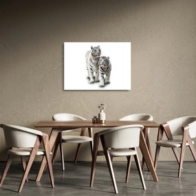 Üveg kép - A fehér tigris (70x50 cm)