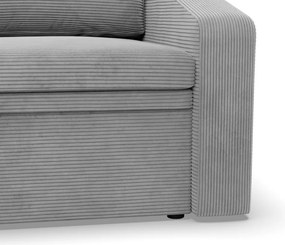 Vertico fekvőfotel, 80 cm széles, kordbársony, szürke