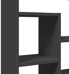 fekete szerelt fa könyvszekrény 72 x 20 x 120 cm
