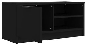 2 db fekete szerelt fa TV-szekrény 80 x 35 x 36,5 cm