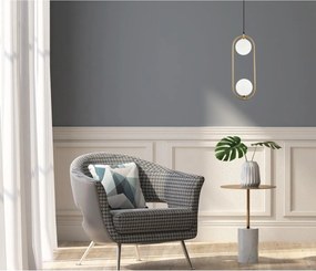 Italux modern függeszték lupus antik sárgaréz fehér itxpnd-3965-2-bro
