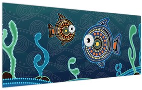 Kép - festett hal (120x50 cm)